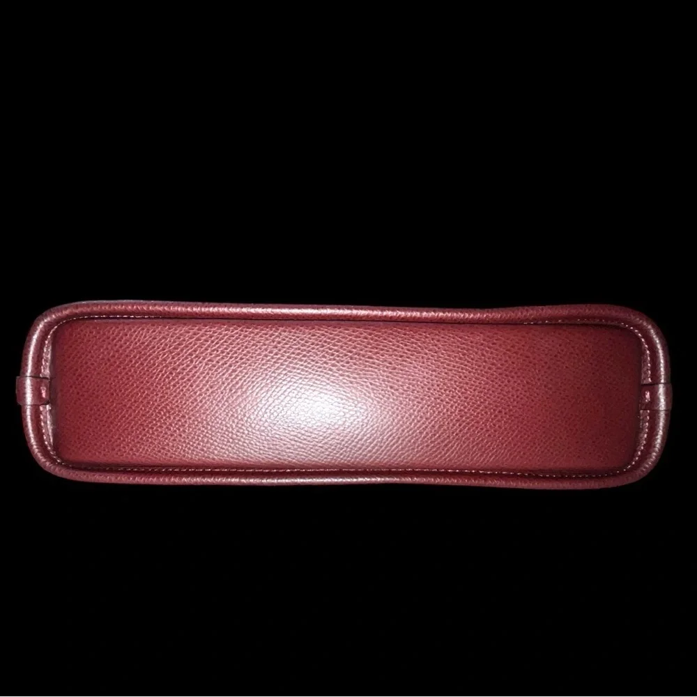 Coach NWOT Mini Leather Purse. Includes COA Card Burgandy- Starts in Live Show​ - Picture 3 of 7